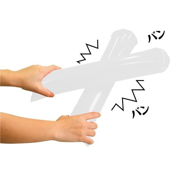 まとめ スティックバルーン ホワイト ×50セット