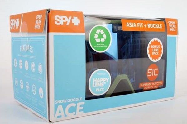 SPY ACE POW オリーブ色フレーム ブラウン系レンズ スノーゴーグル