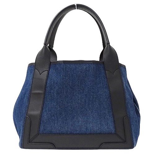 バレンシアガ BALENCIAGA バッグ レディース ブランド トートバッグ ハンドバッグ デニム ネイビーカバス S ブルー 339933 青  ポーチ付き コンパクト おしゃれ 【中古】 - メルカリ