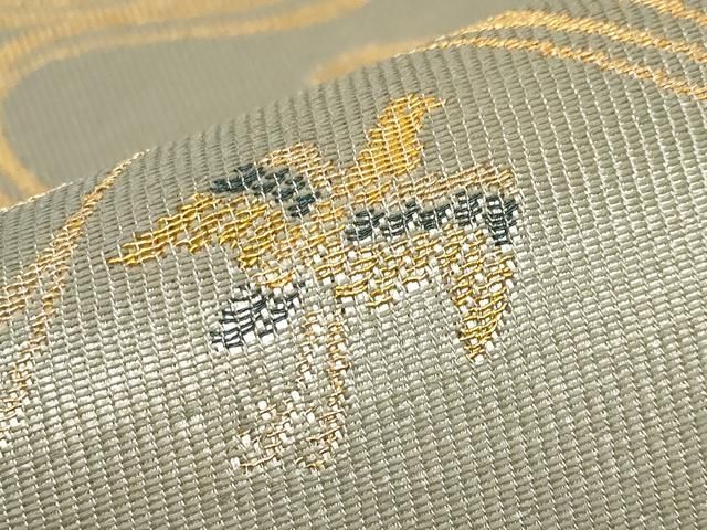 平和屋着物□極上 紋屋井関 御寮織 六通柄袋帯 立波飛鳥文 金糸 逸品  