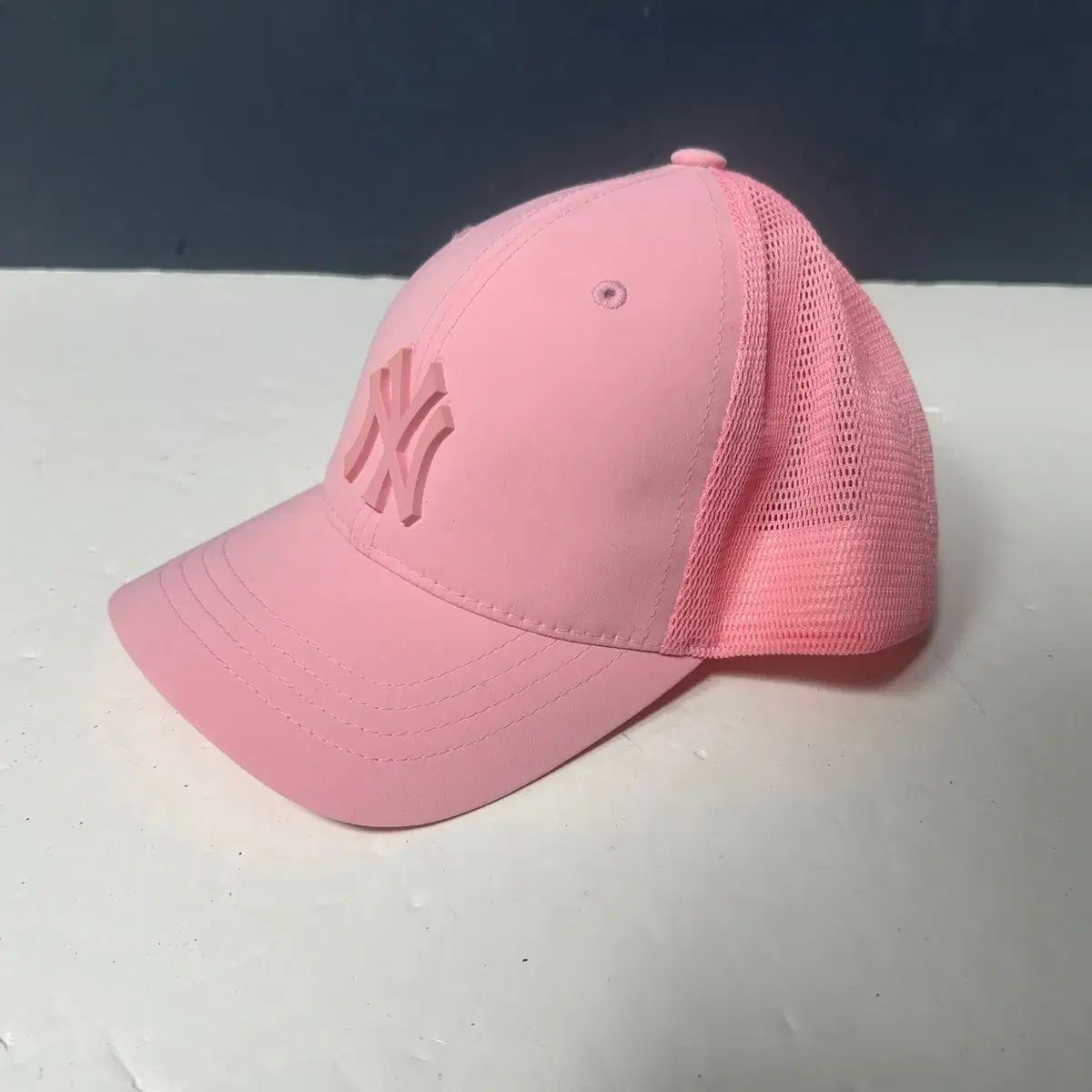 【雷市場（ポンジャン）商品韓国直送】 MLB キッズ ピンク メッシュキャップ 帽子