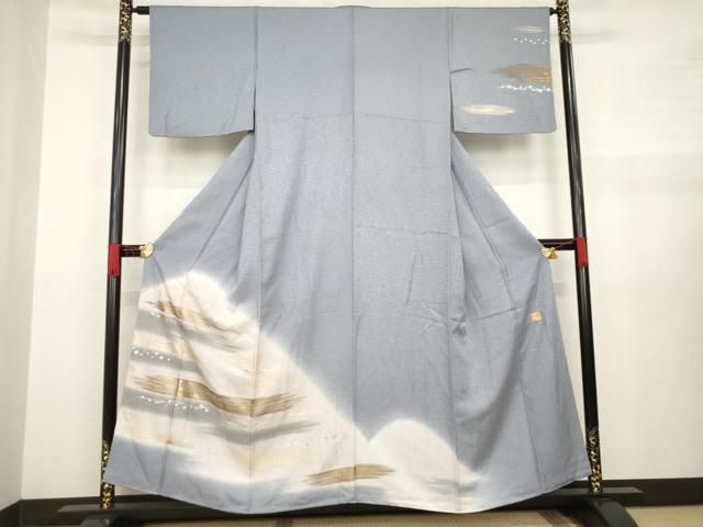 平和屋着物●訪問着 作家物 堀省平 遠山箔散らし文 暈し染め 金銀彩 正絹 AABA6698ck