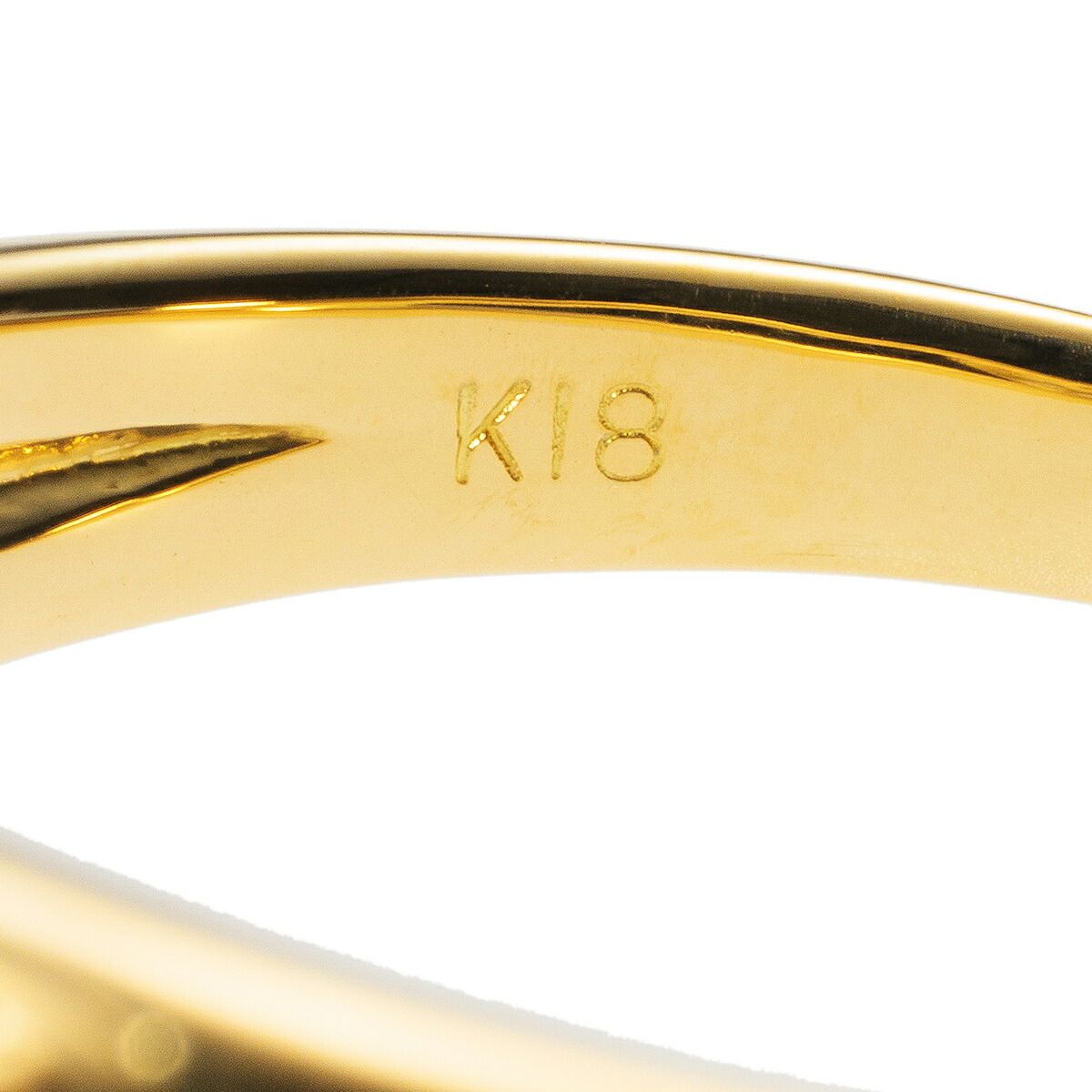 ハートモチーフリング 指輪 ダイヤモンド 0.20ct K18 12号 中古  