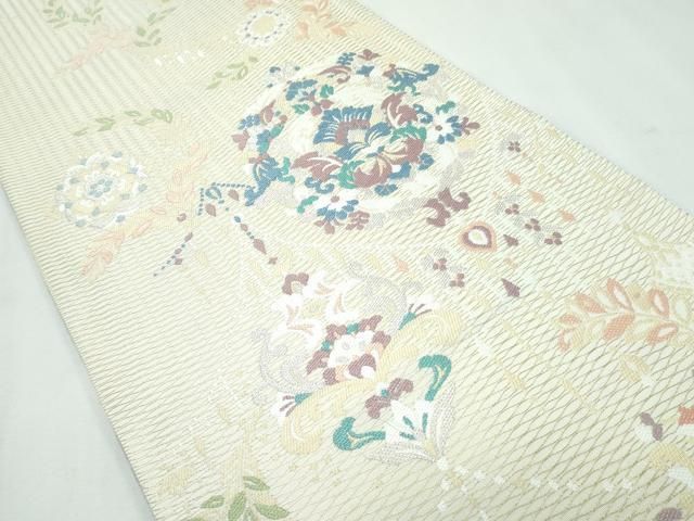 袋帯　全通柄　色鮮やかな花柄 全通袋帯】華やかな花柄 袋帯1225 - メルカリ