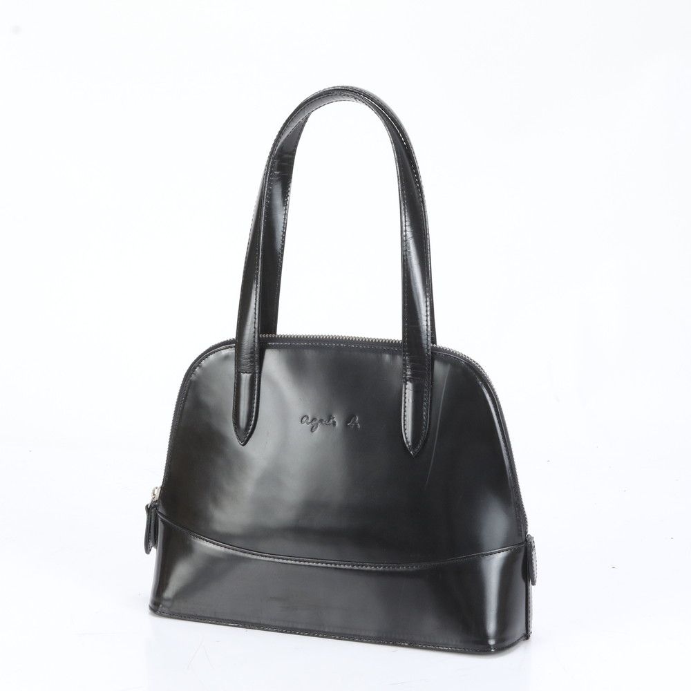 アニエスベー　ボヤージュ　レザー　ブラック　2way 美品　A4可能 極美品 アニエスベー ヴォヤージュ レザー ハンドバッグ トップ