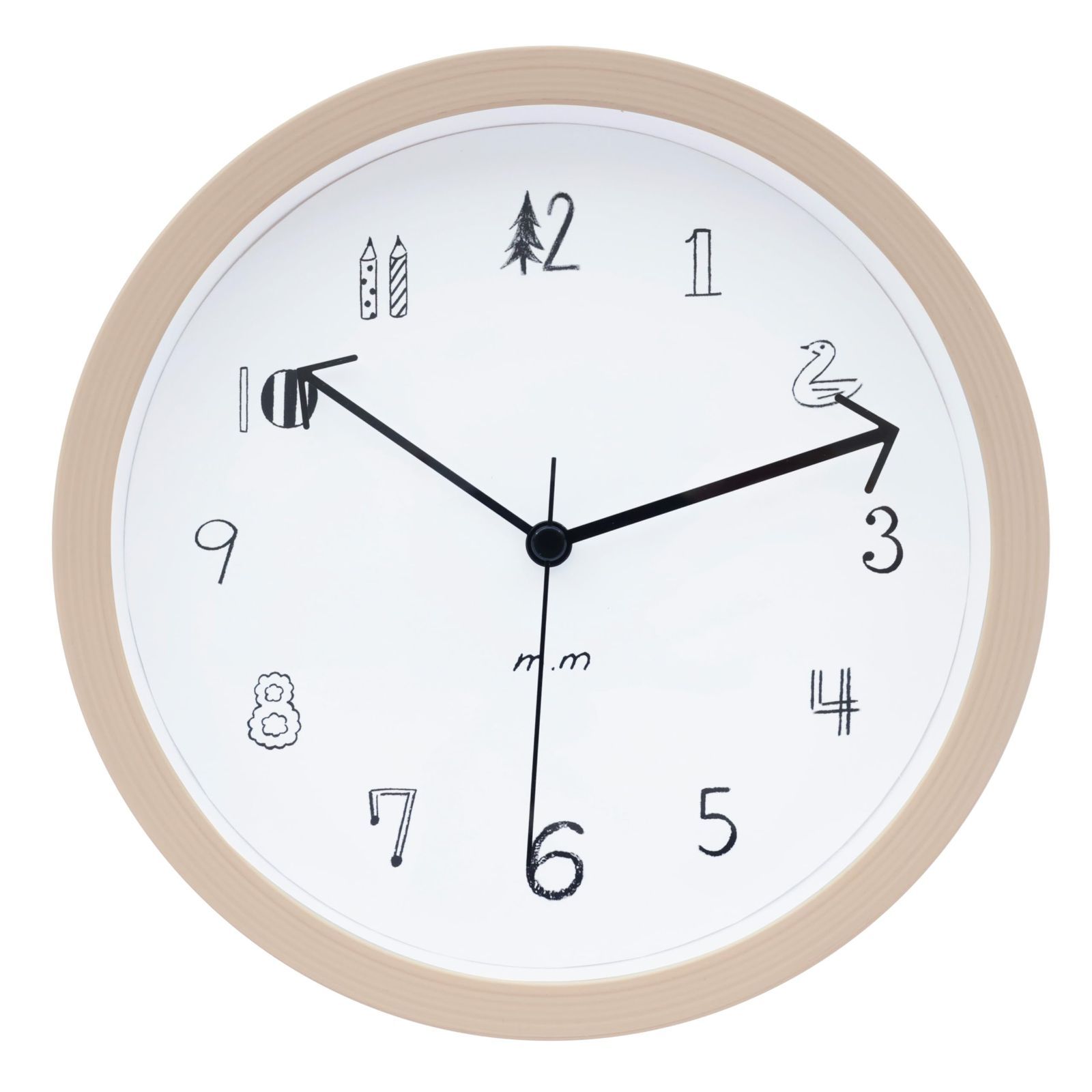 Matsuo Miyuki 松尾ミユキ2way clock Numbers L Wood