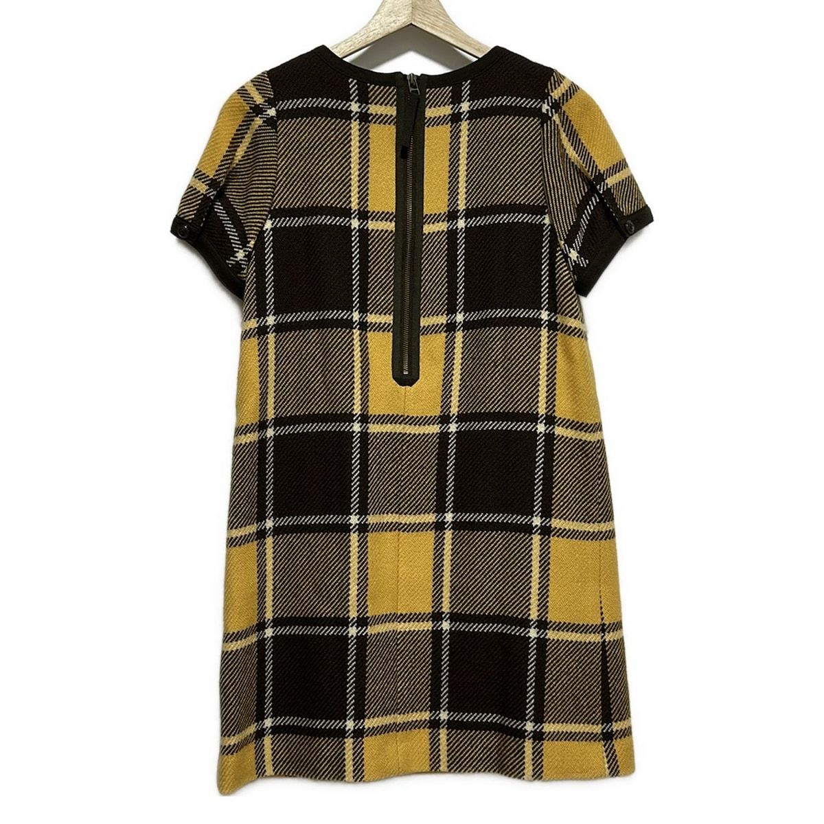 Burberry Blue Label バーバリーブルーレーベル ワンピース サイズ38 M レディース - ダークブラウン×ダークイエロー×アイボリー