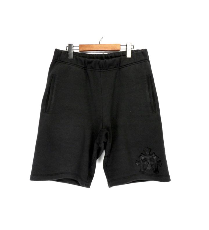 クロムハーツ CHROME HEARTS Y NOT SWEAT PANTS クロスパッチ スウェット ハーフ パンツ s4497