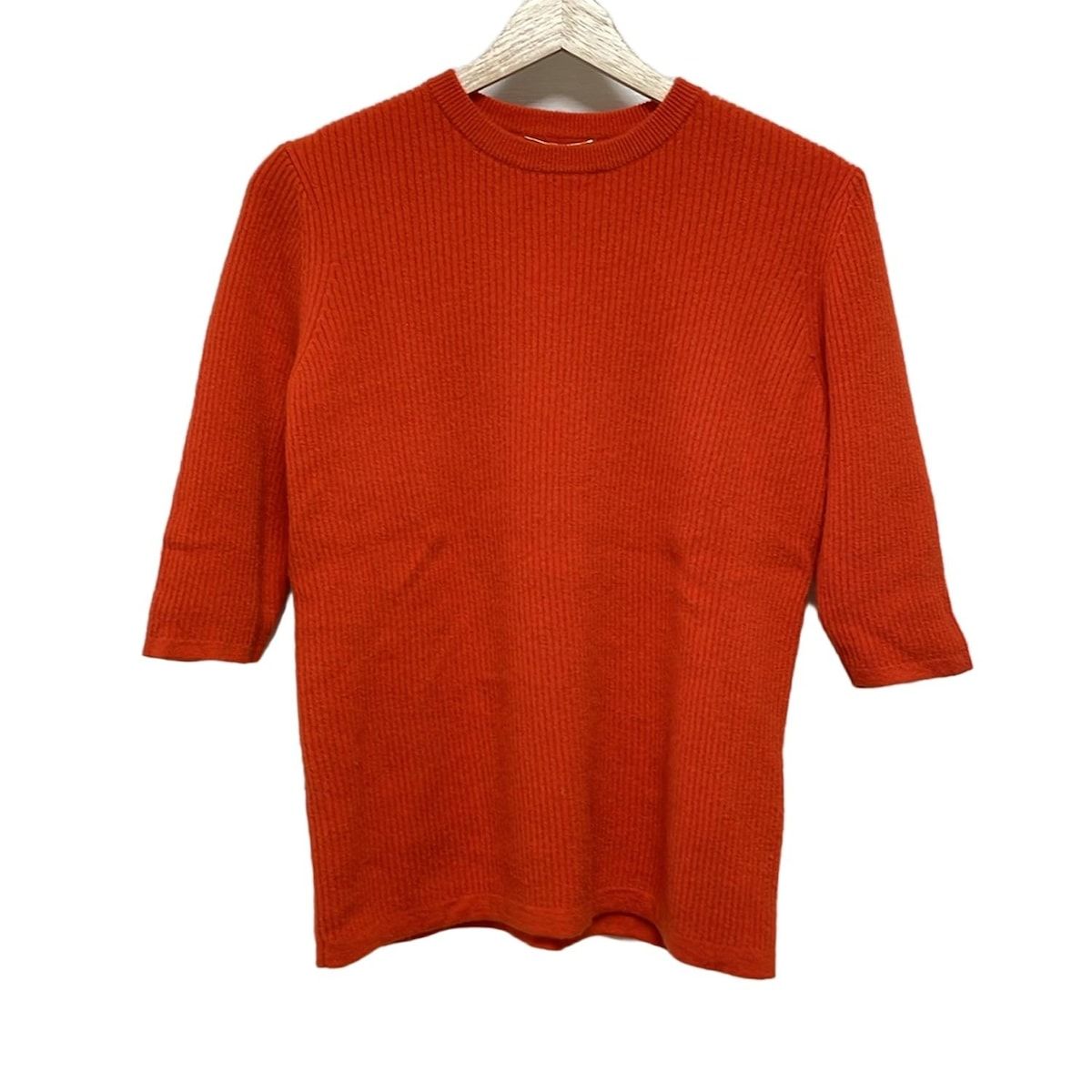 DEUXIEME CLASSE ドゥーズィエム 七分袖セーター レディース - レッド クルーネック WWW_NOITHATQUANGTHANH_NET