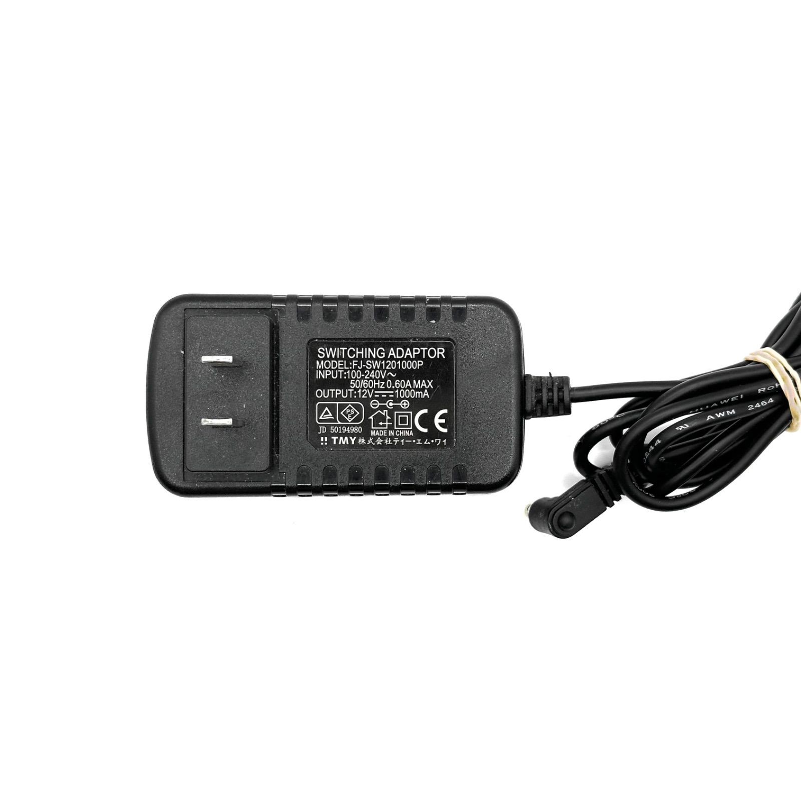 FJ-SW1201000P ティーエムワイ TMY 純正 ACアダプター 電源アダプター 12V 1000mA 1A プラグ外径 約 4.0mm  センタープラス 60-618-1418 - メルカリ