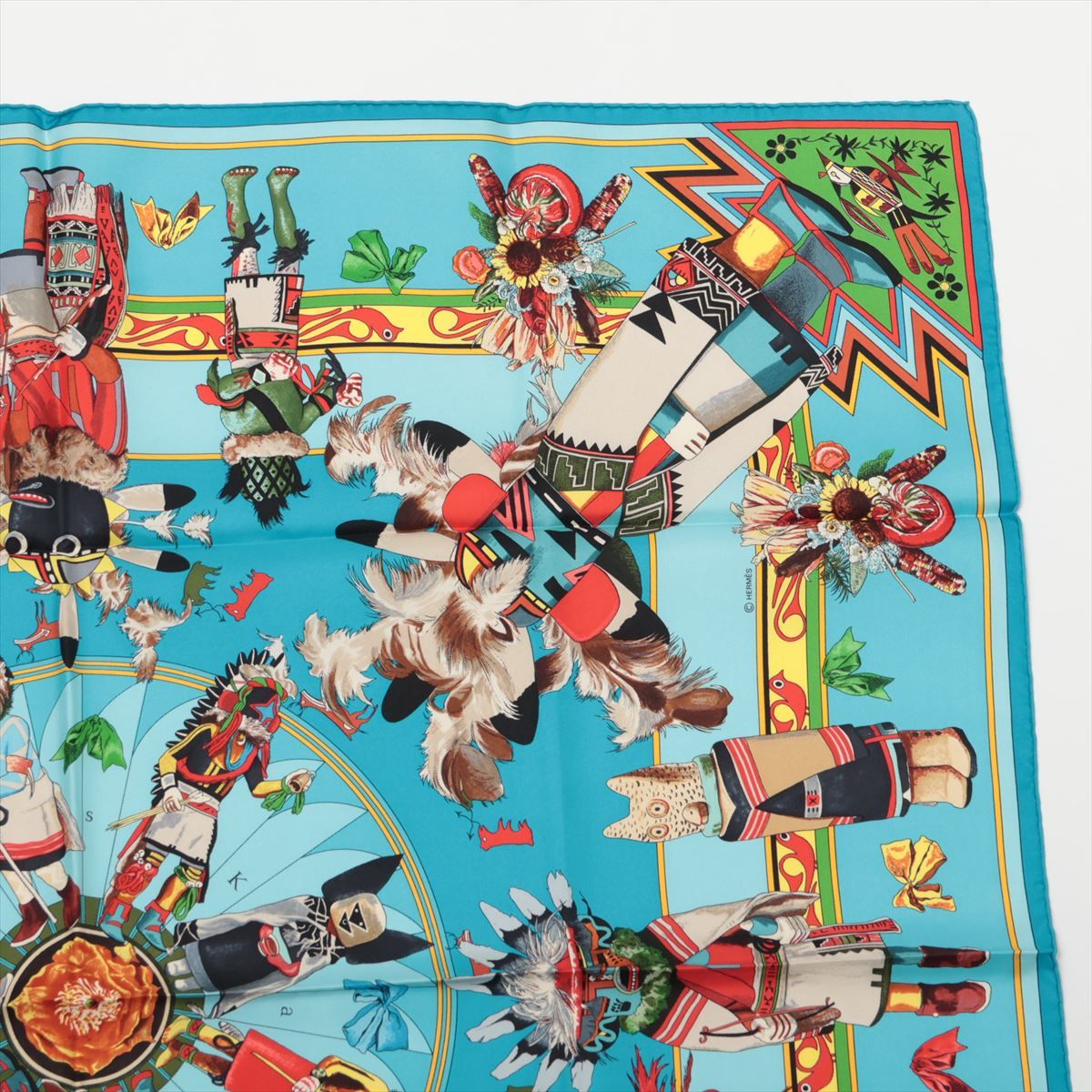 極美品 エルメス タグ付 カレ 90 Kachinas カチナ スカーフ