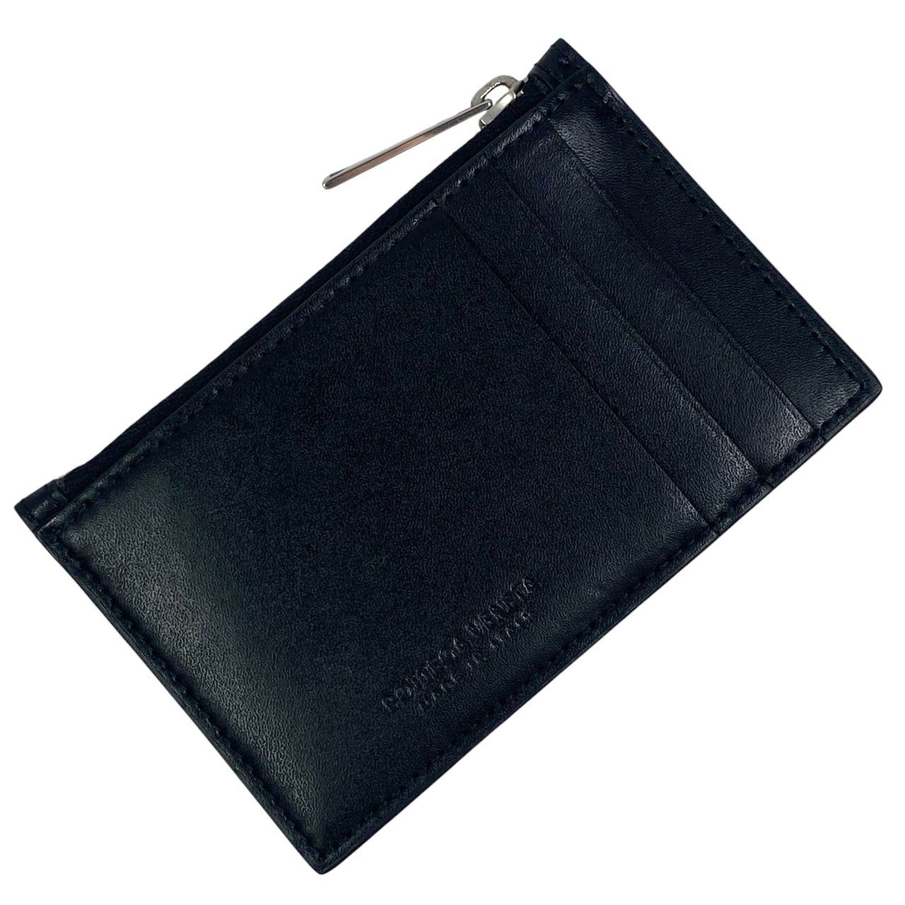 2275 BOTTEGA VENETA ボッテガ マキシイントレチャート カセット フラグメントケース カードケース ブラック