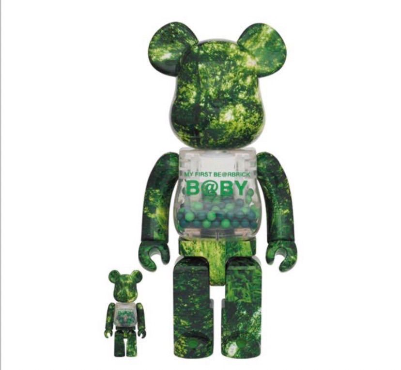 MY FIRST BE@RBRICK B@BY FOREST GREEN Ver. 100％ & 400％ マイ ファースト ベアブリック フォレスト  グリーン メディコムトイ - メルカリ