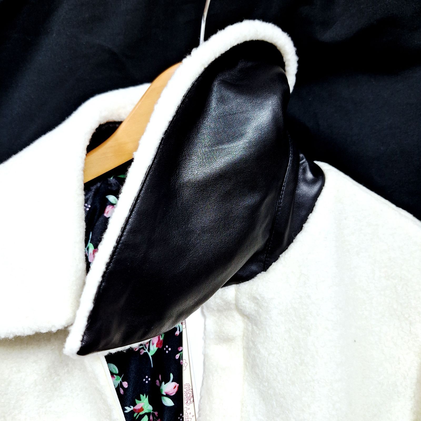 super beauty ビジュー付き厚手ボアジャケット XL LL 冬服 SIROKUMA-CORPORATION_COM