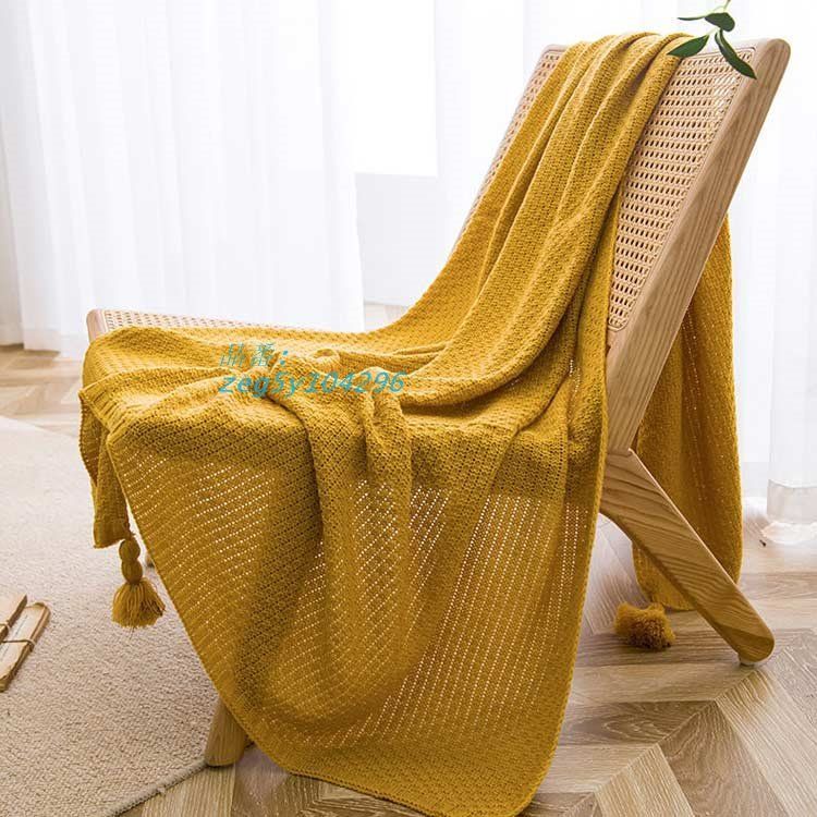 正規品♡PARIYA♡ブランケット♡ブラウン ブランケット ひざ掛け お昼寝 フリンジ付き 毛布 シングル 北欧