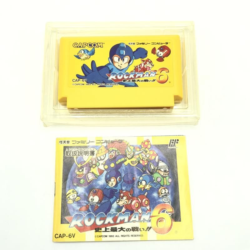 ロックマン6 史上最大の戦い!!【中古美品・完品・FC日本版】 ☆週末セール☆ロックマン6 史上最大の戦い!!【中古美品・完品