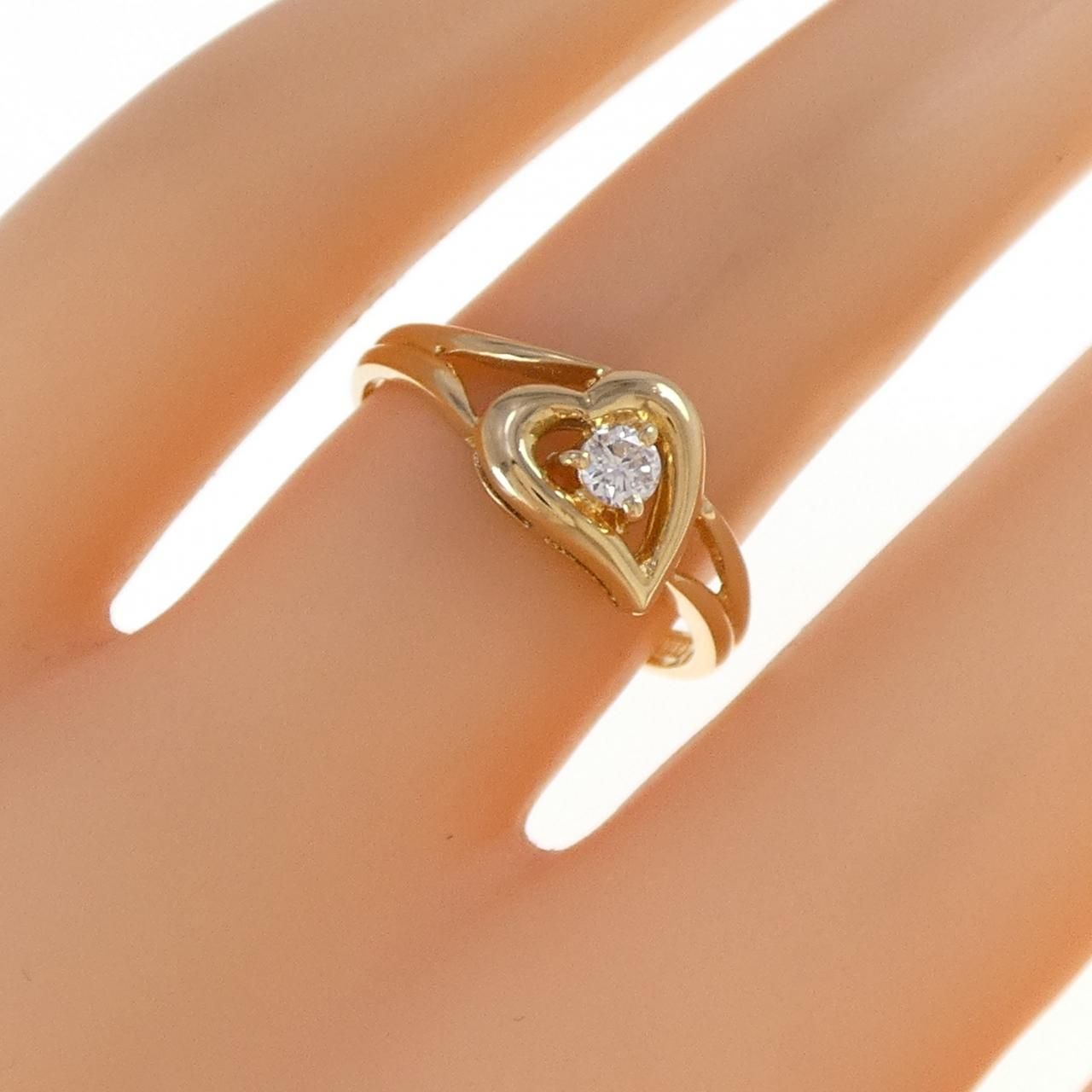 K18YG ハート ダイヤモンド リング 0.10CT 【楽天市場】K18PG K18YG ハート ダイヤモンド リング 0.10CT 【楽天市場】K18PG