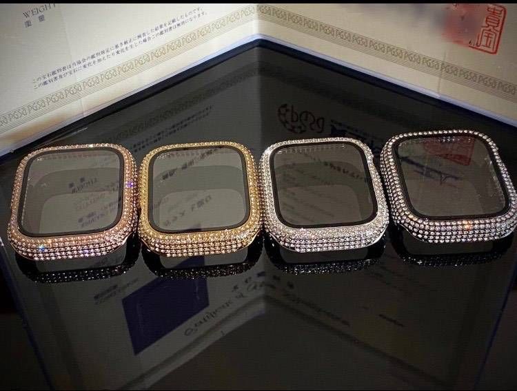 ゴールド Apple Watchメタルバンド glassパヴェカバー アップルウォッチ ステンレスベルト クロスデザイン リンクブレスレット 画面保護ケース キラキラ メッキ 41mm42mm44mm45mm46mm49mm ultra ウルトラ WWW_OPDRERGINERDOGAN_COM