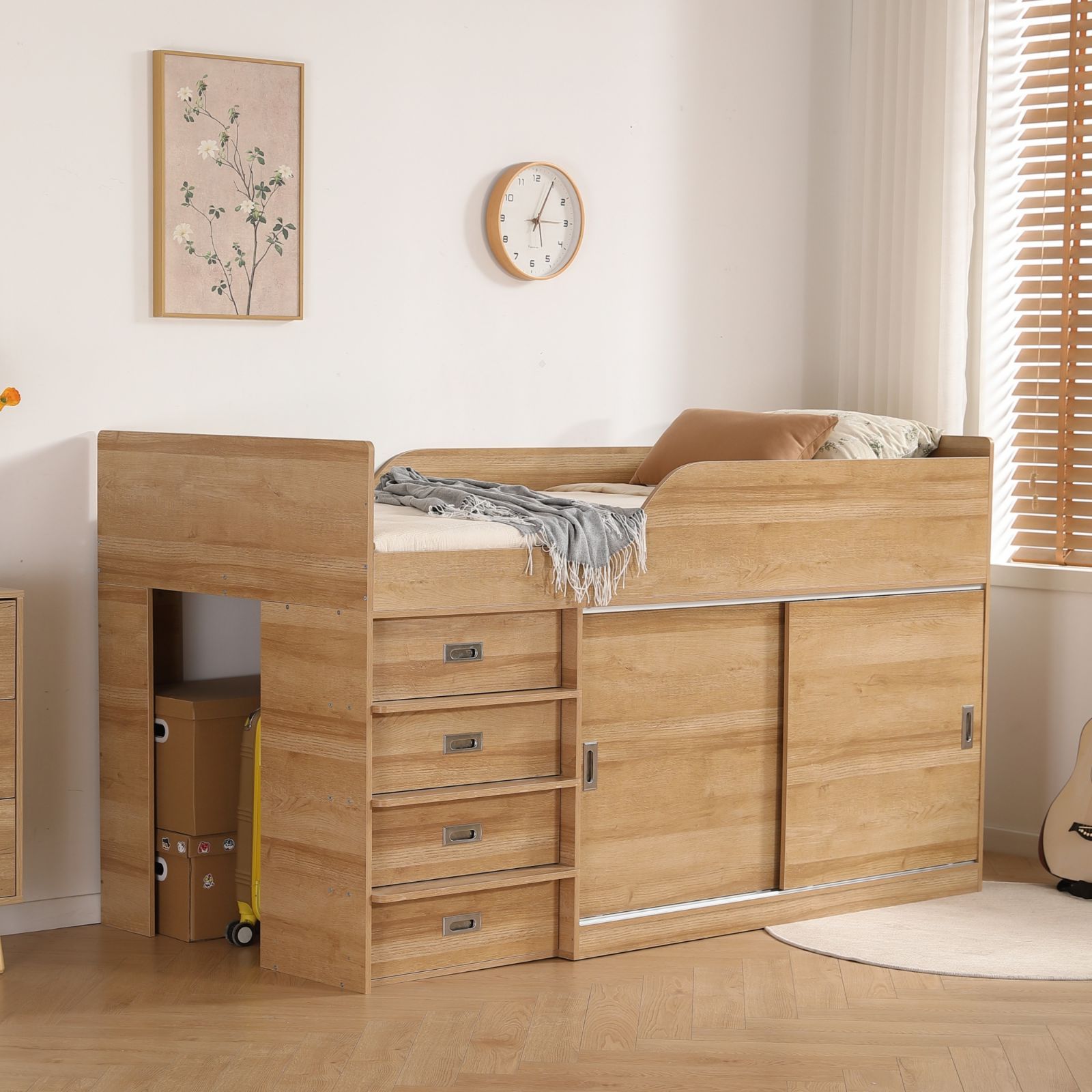 開店記念セール！！ 突っ張り本棚がついた便利なデスク 突っ張り 机