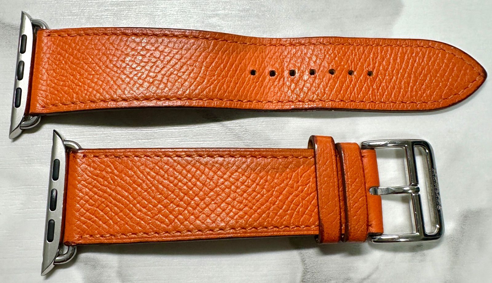 HERMES 純正時計ベルト エルメスオレンジ アップルウォッチ バンド エルメス風 apple watch ベルト 高級