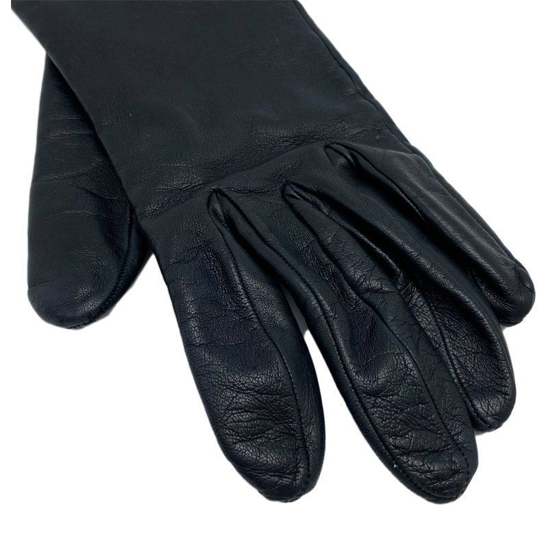 正規品 エルメス HERMES ケリー レザー手袋 黒 エルメス手袋 黒