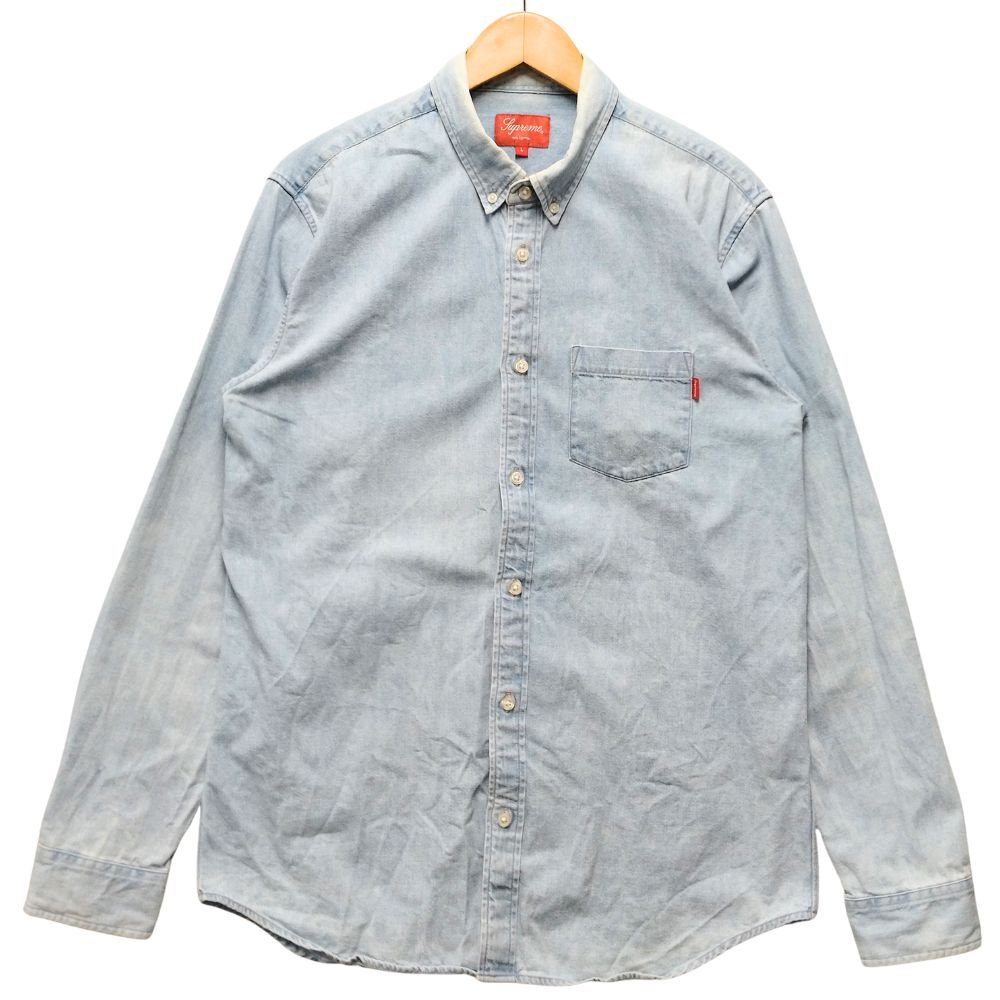 SUPREME シュプリーム 加工 デニム BD シャツ 長袖 ブルー サイズ L 正規品 | 40658