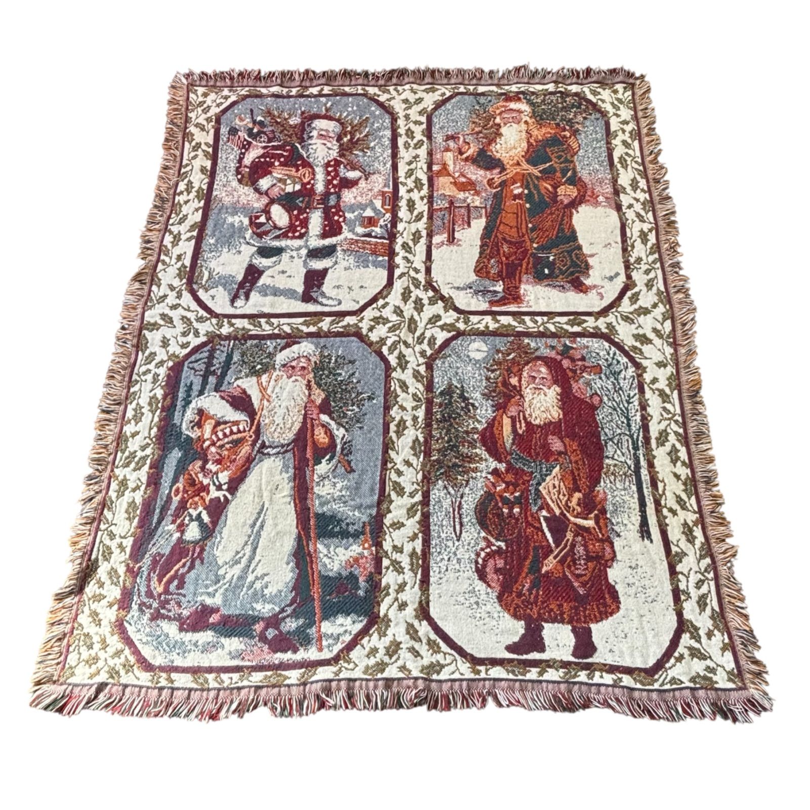 USA ラグ Goodwin Weavers製 クリスマス Vintage ラグ カーペット クリスマス サンタクロース おもちゃ 10005ST