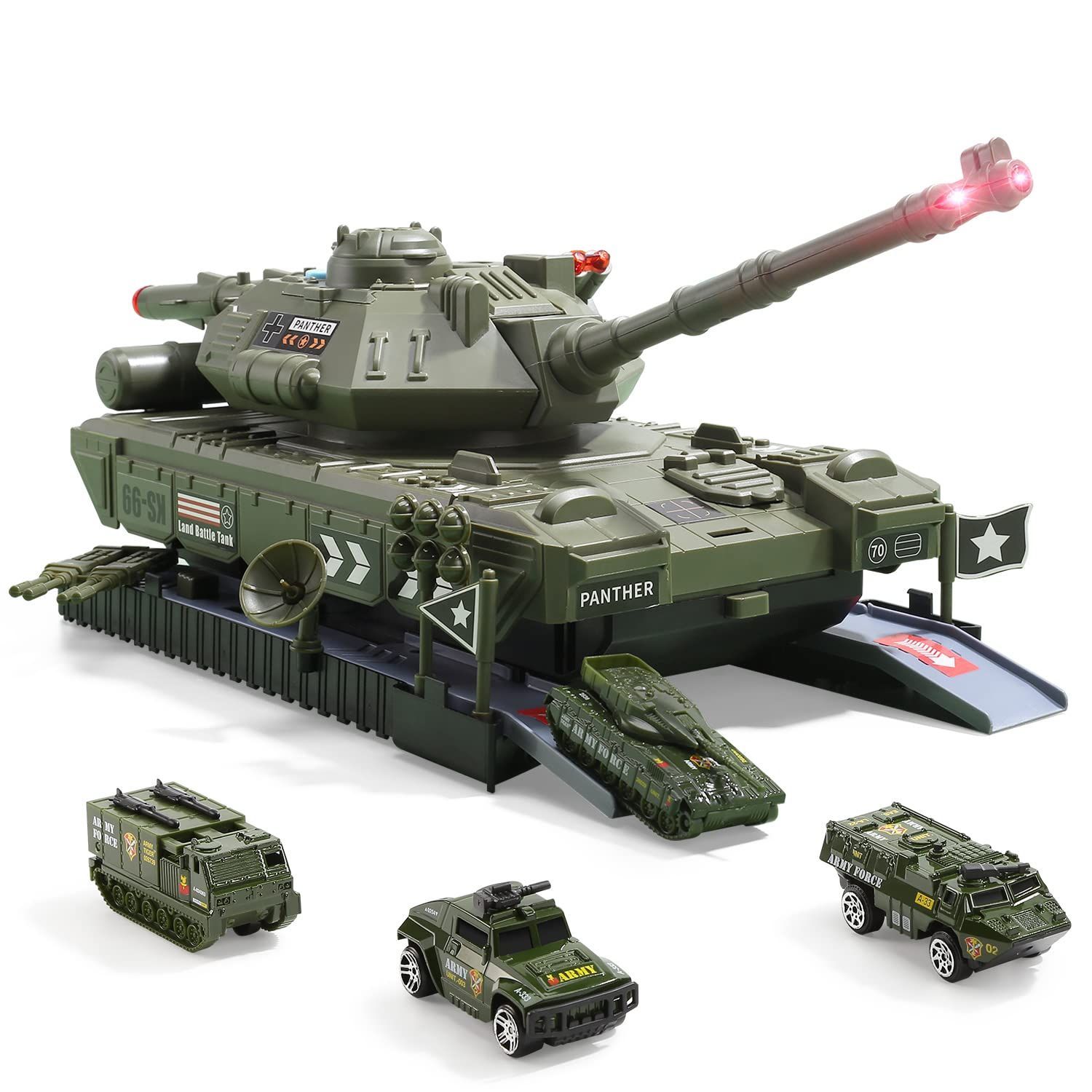 数量限定】Cute Stone 戦車 おもちゃ 2in1 タンク 28点セット