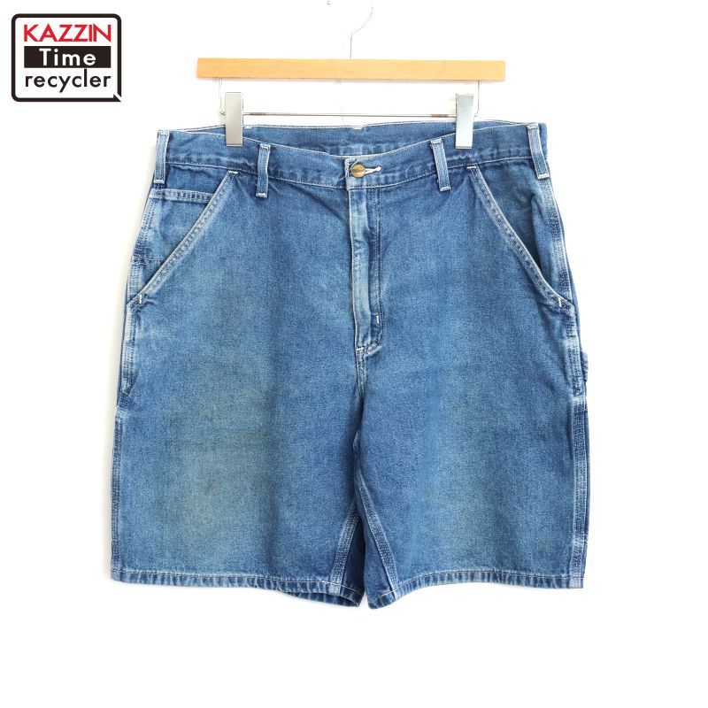 カーハート ジーンズ デニム 39×32 XL相当 古着 ワーク系【5279】 00s Carhartt デニム ペインター ショートパンツ メンズ XL