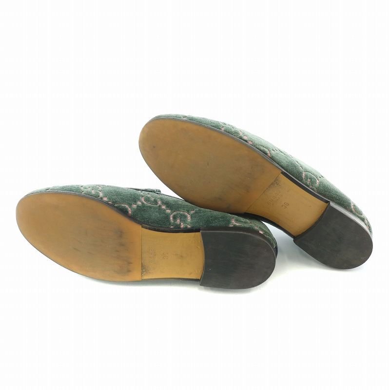 グッチ GUCCI ヨルダーン ホースビット GG柄 ローファー ベロア
