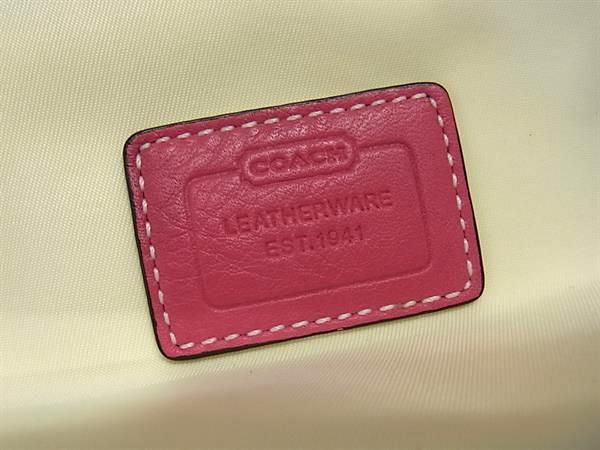 COACH コーチ ナイロン×レザー ワンハンドル ハンドバッグ ミニバッグ 