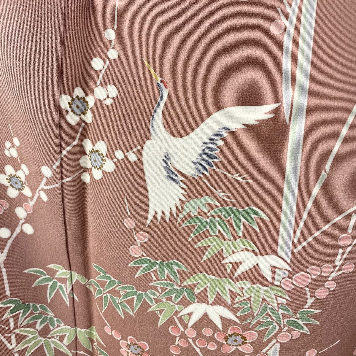 豪華絢爛綺麗身丈165cm裄丈68cm Gベージュ竹正絹訪問着袷広襟★山科春宣★ 豪華絢爛綺麗身丈165cm裄丈68cm Gベージュ竹正絹訪問着袷広襟