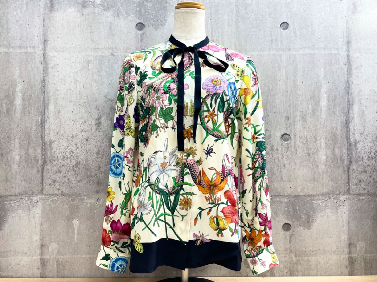 GUCCI 花柄 シルク ブラウス 楽天市場】【新着】【中古】GUCCI(グッチ) 長袖シャツブラウス