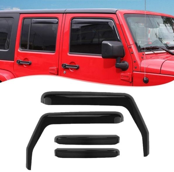 ジープ ラングラー JK 2007～2018年式 対応 サイドバイザー 晴雨兼用