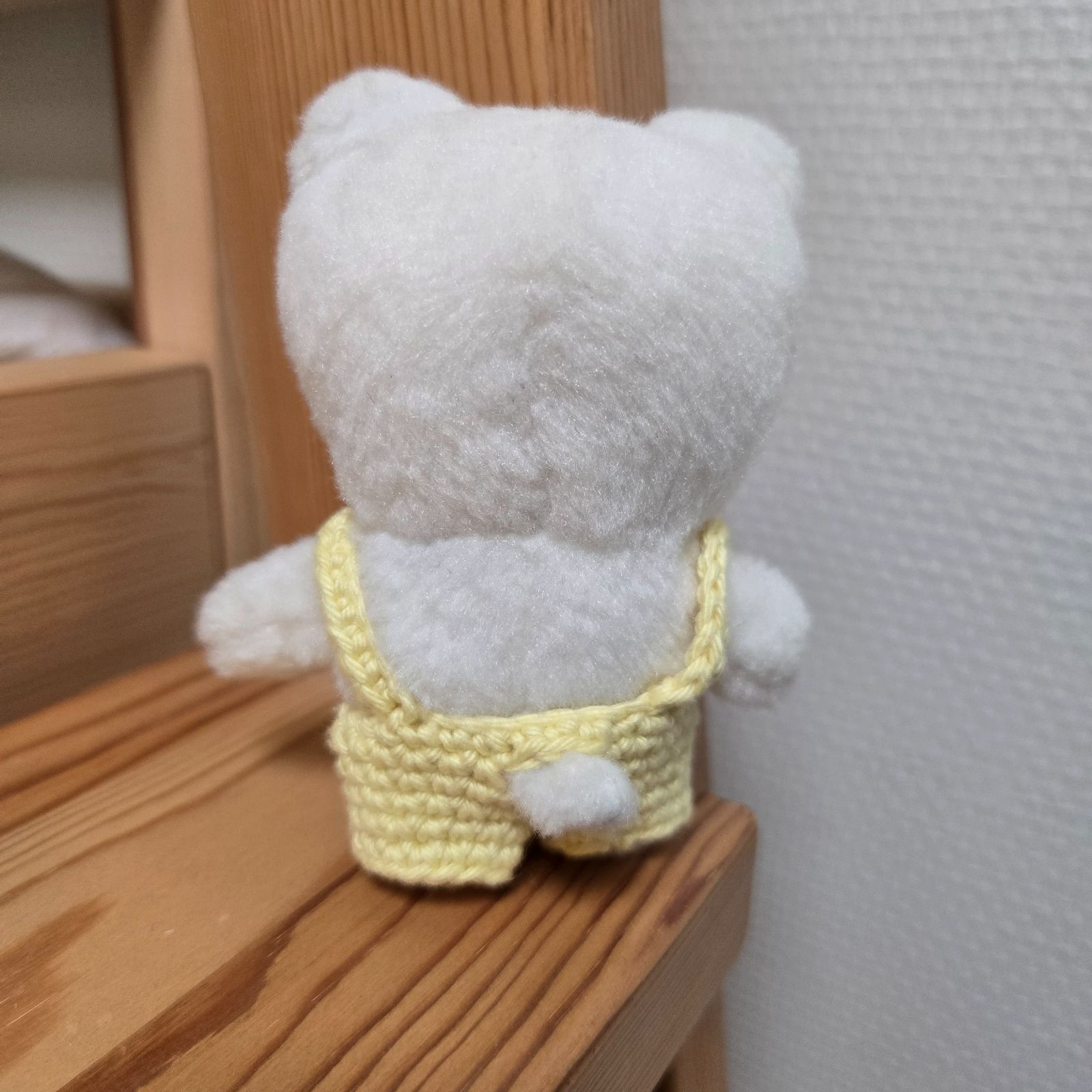 Skzooplush  オーバーオール　ぬい服　黄色　ハンドメイド品　編み物