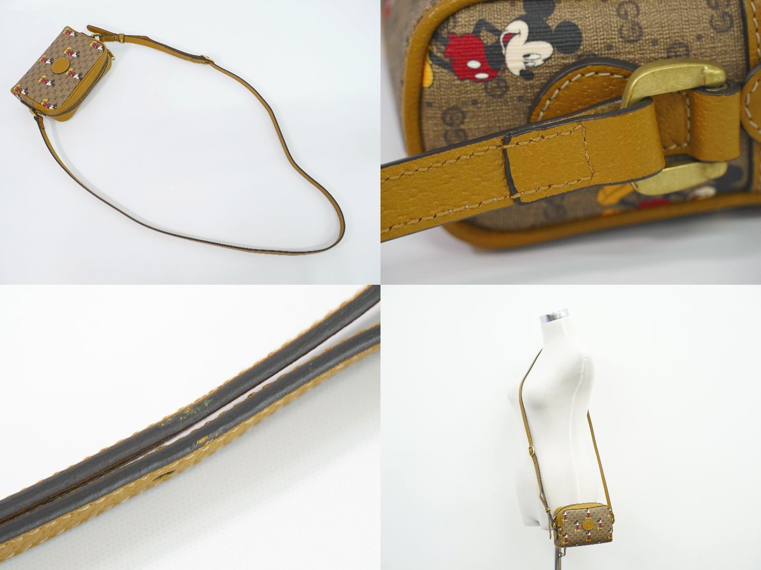 本物 グッチ GUCCI ディズニー Disney コラボ GGスプリーム ショルダーバッグ ポシェット ブラウン 602536 バッグ 中古 GUCCI】【ディズニーコラボ】グッチ『DISNEY×GUCCI ミッキーマウス
