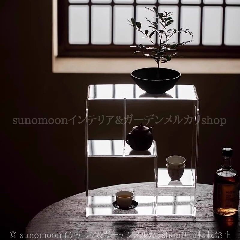 スクエア オープン シェルフ モダン 多用途 クリア おしゃれ かわいい インテリア 北欧 ディスプレイ ラック シンプル 飾り棚 ラグジュアリー MARWIL-DEMENAGEMENTS_CH