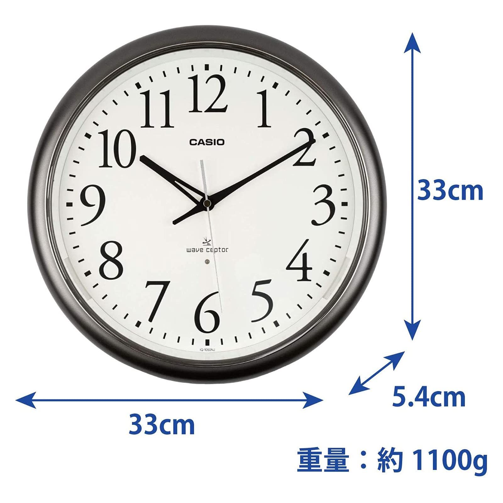 CASIO(カシオ) 掛け時計 壁掛け時計 電波時計 シルバー アナログ 常時 