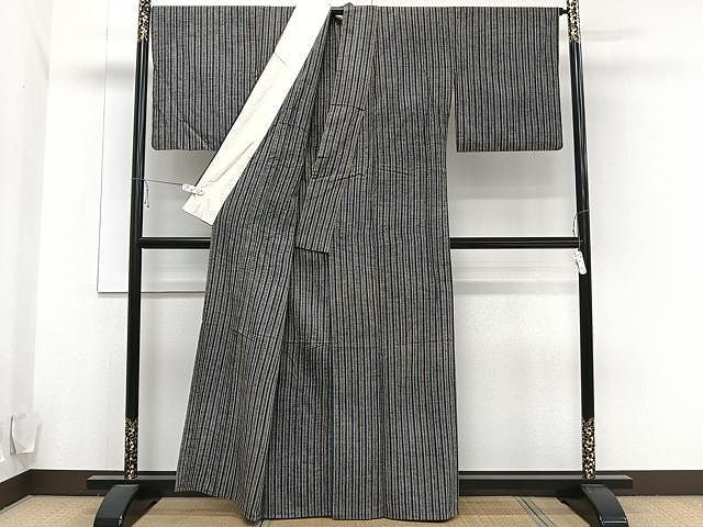 平和屋着物●上質な紬　格子　正絹　逸品　DAAU3970du 平和屋着物○上質な紬 格子 正絹 逸品 DAAU3970du