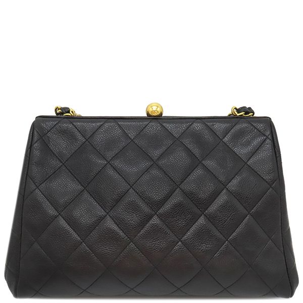 シャネル CHANEL ハンドバッグ マトラッセ がま口 チェーン キャビア  