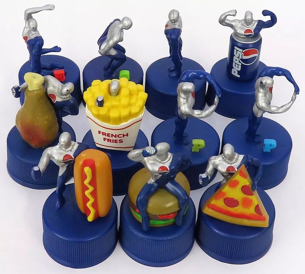 中古】ペットボトルキャップ 全11種セット 「ペプシマン ボトル
