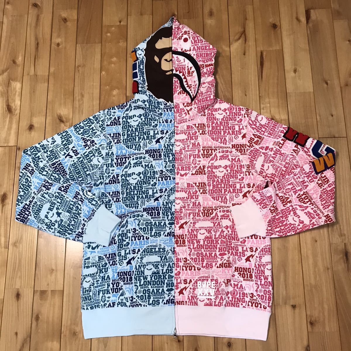 XXV CITIES Pink CAMO シャークパーカー shark BAPE - Kametuku Shop