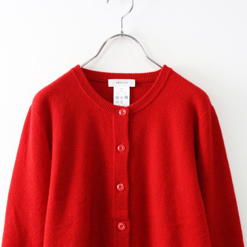 美品 チクリン chiclin ウール カシミヤ クルーネック 美品 チクリン chiclin ウール カシミヤ クルーネック