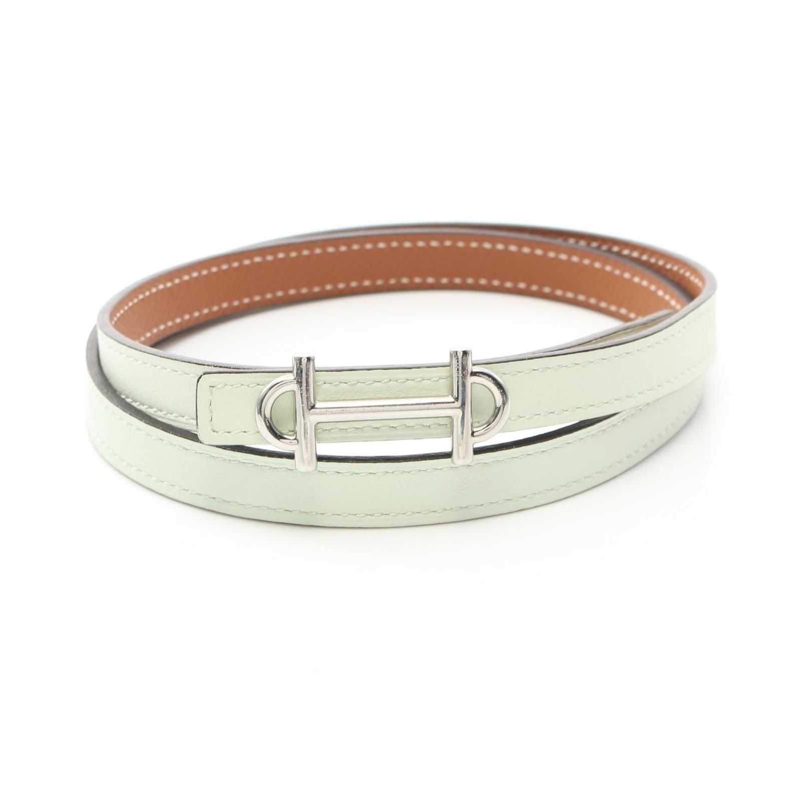 エルメス HERMES ベルト ガンマ 13mm ゴールド/ヴェールフィ その他 