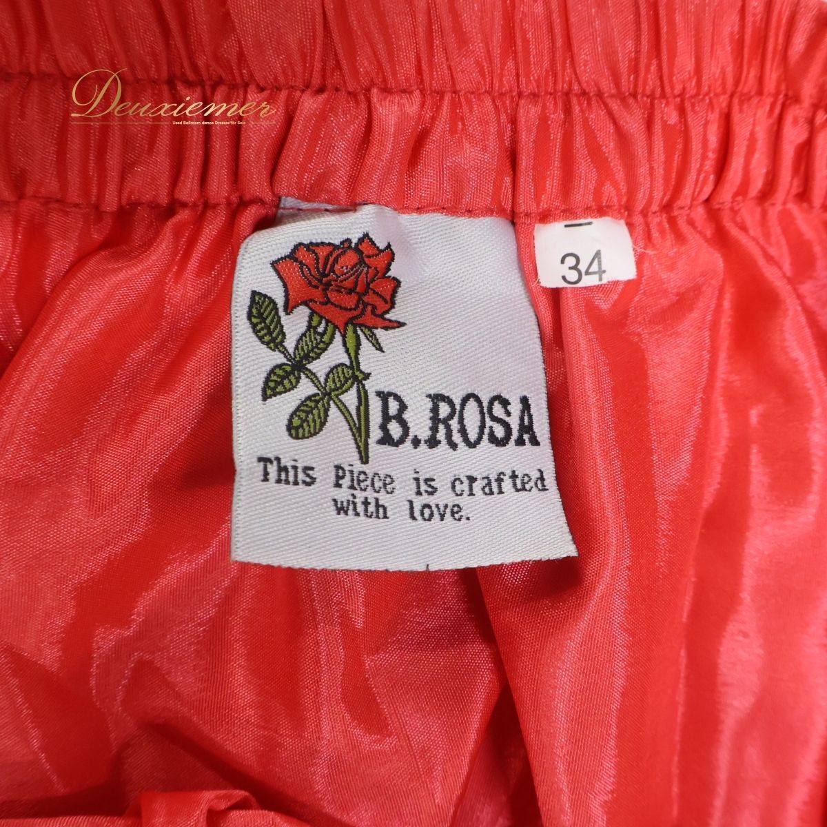 【ベリーダンス用衣装】オレンジピンク BANU ROSA ジプシースカート ロング 25ヤード 花柄 レース ボリューム フリル 光沢 裾 ベリーダンス用衣装】オレンジピンク BANU ROSA ジプシー