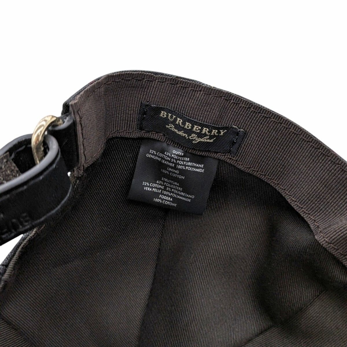美品 BURBERRY バーバリー 帽子 キャップ ノバチェック グレー系