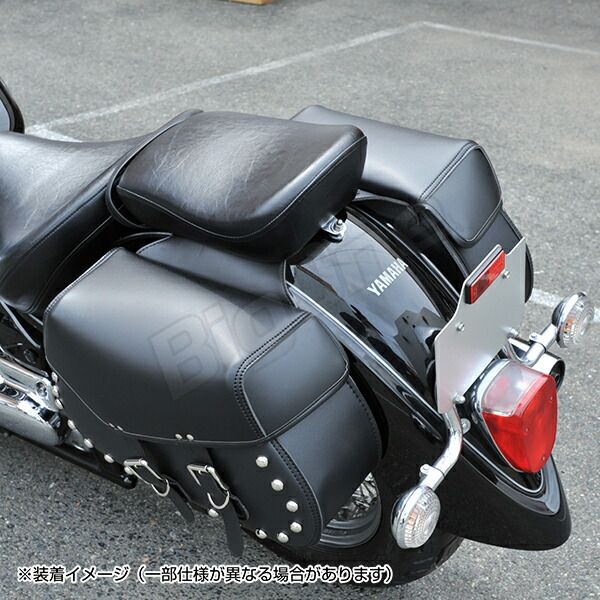 バイク サドルバッグ サイドバッグ 両持ち 左右 ブラック 汎用 シャドウ400 ビラーゴ250 ワイルドスター デスペラード400 イントルーダークラシック800  40107 - メルカリ