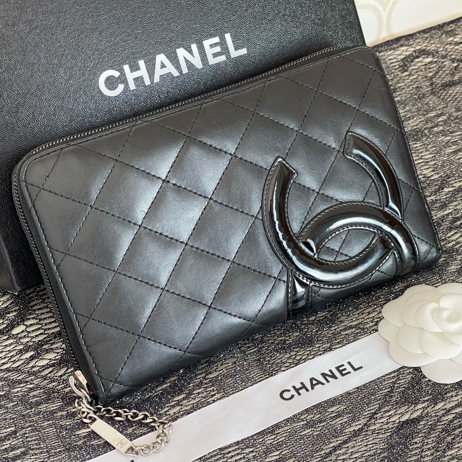 CHANEL シャネル カンボンライン オーガナイザー ラウンドファスナー