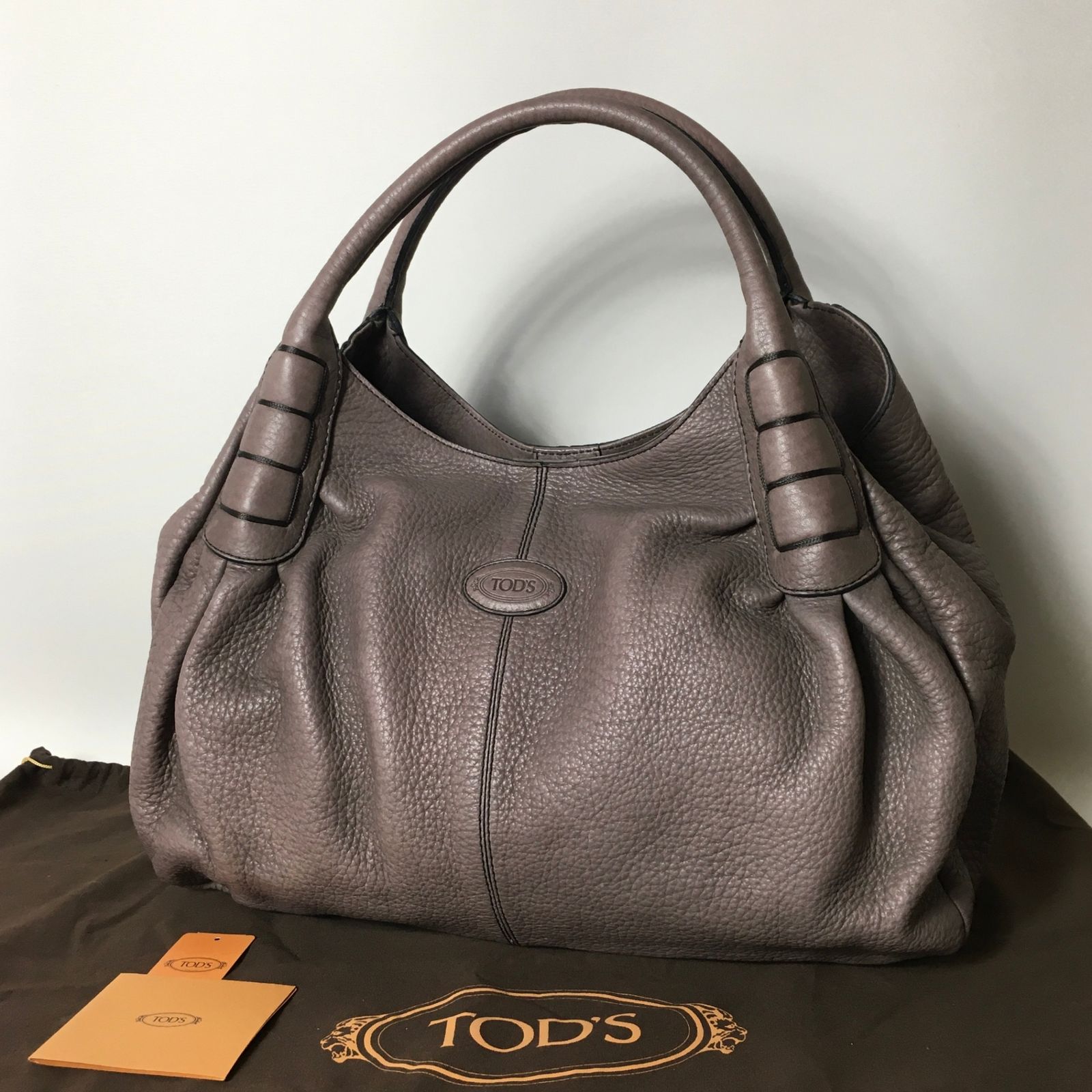 2507-237｜美品｜トッズ トートバッグ レザー グレージュ - メルカリ 