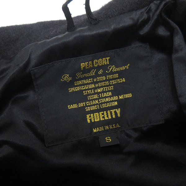 H□USA製□フィデリティ/FIDELITY ウールピーコート PEA COAT【S